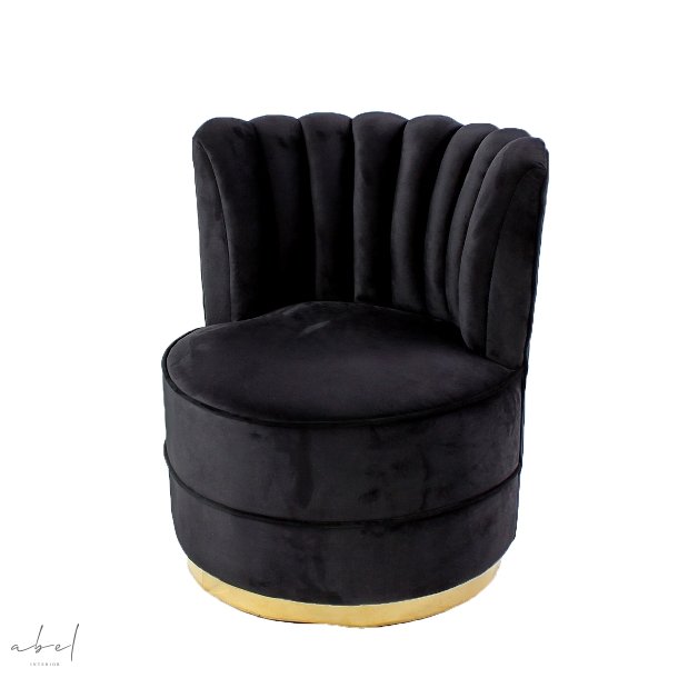 Swivel Chair Black/Gold