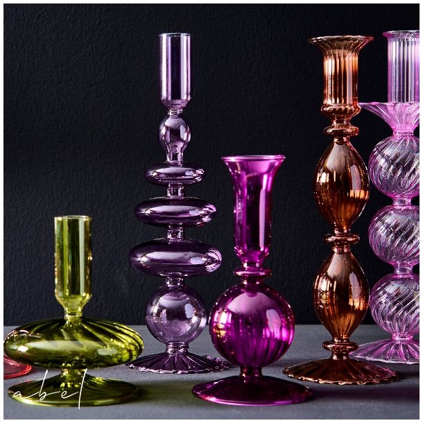 Delia Glasslysestake lilla