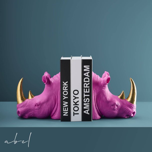 Neshorn Boksttter i par - Magenta/ Gull