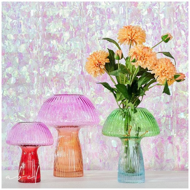 Soppvase I Glass rosa/orange