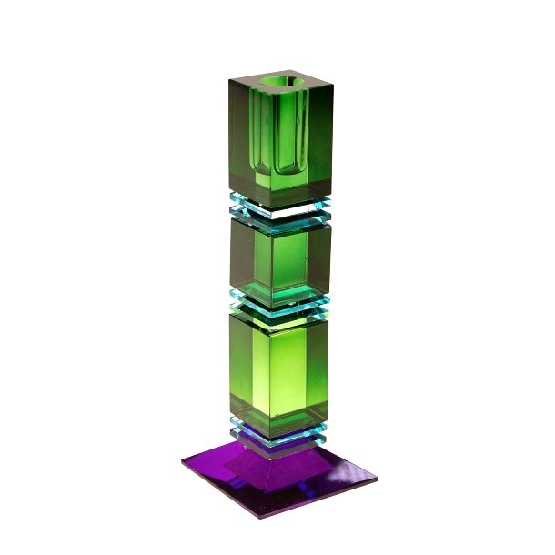 Fancy Crystal Lysestake lilla/grnn 25cm