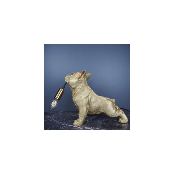 Bulldog bordlampe gull