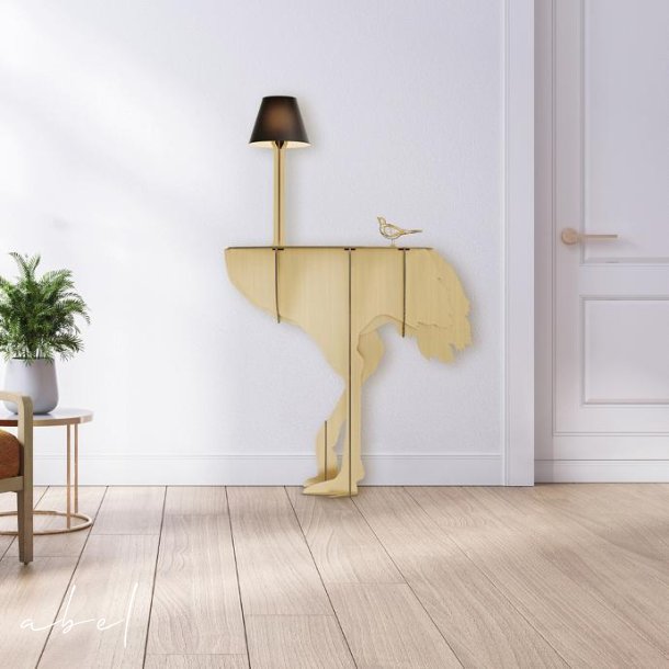 Diva Lucia sidebord med lampe ,Gold - Mobilier De Compagnie 